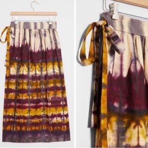 Anthropologie • TINY | NWT Tie Dye Heidi Wrap Midi Skirt || Medium